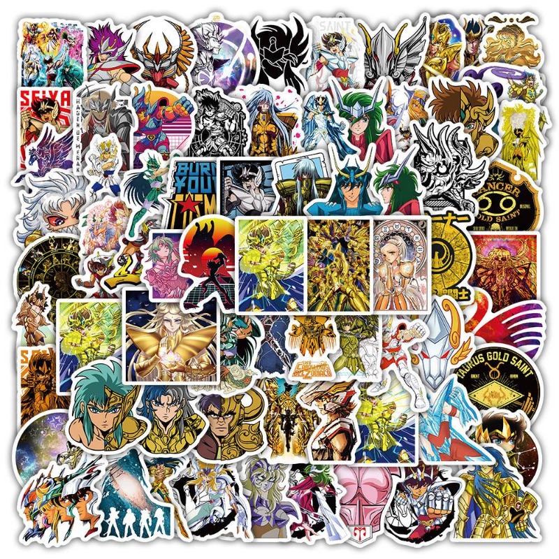 Laptop Editing Accessories - 101 adet Saint Seiya Anime çıkartmaları