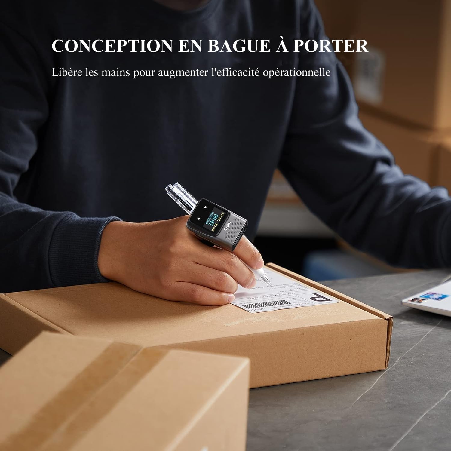 Fingerprint Reader Usb - Eyoyo Giyilebilir 1D Barkod Tarayıcı LED