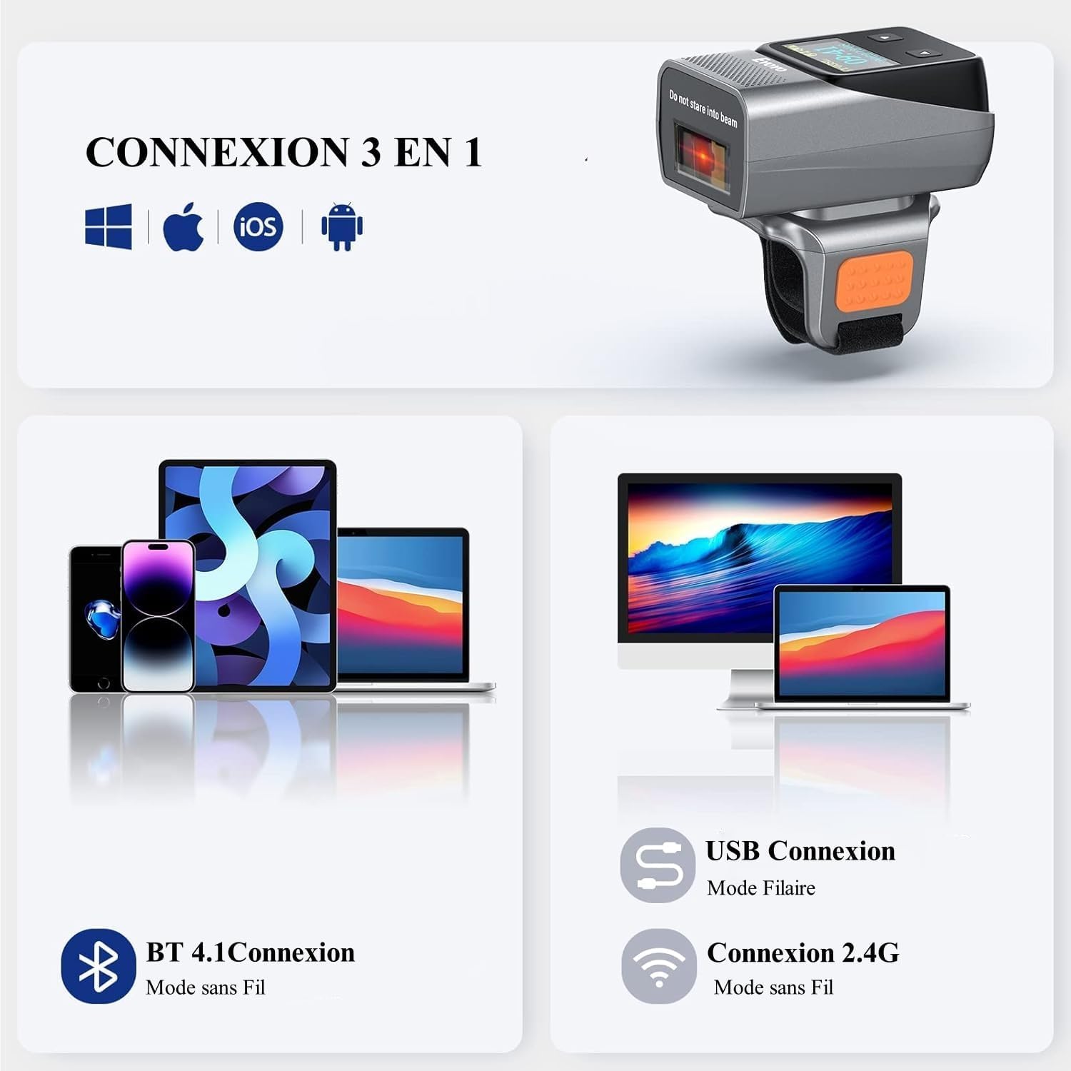 Eyoyo Giyilebilir 1D Barkod Ta - Fingerprint Reader Usb incelemesi ve fiyatı
